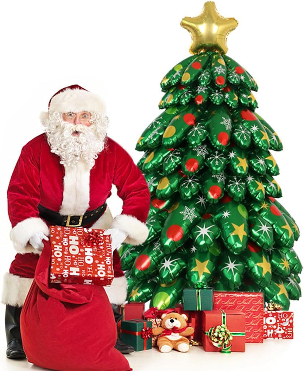 Majiato Christmas tree balloons medium leaf 3 enhances the tree silhouette with color