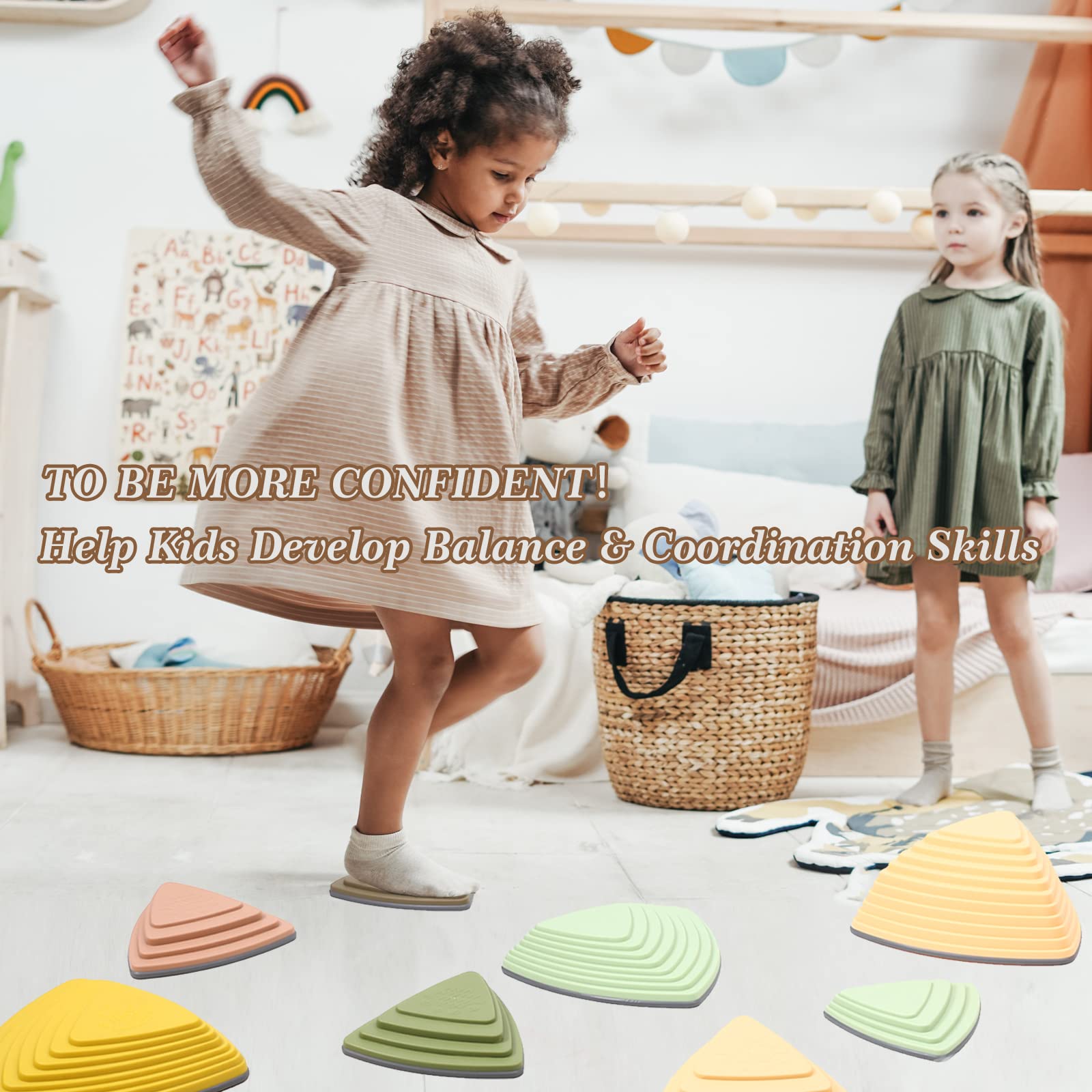 makarci stepping stones forest embossed surface helps grip and safety