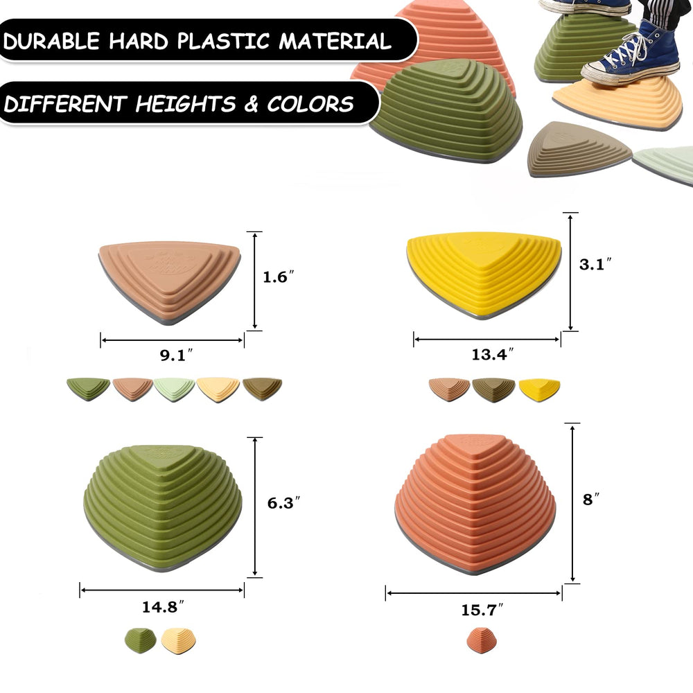 makarci stepping stones forest path demonstrates balance and coordination during play