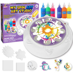 Make It Super Spin Art Machine Kit gift-ready packaging for birthdays.