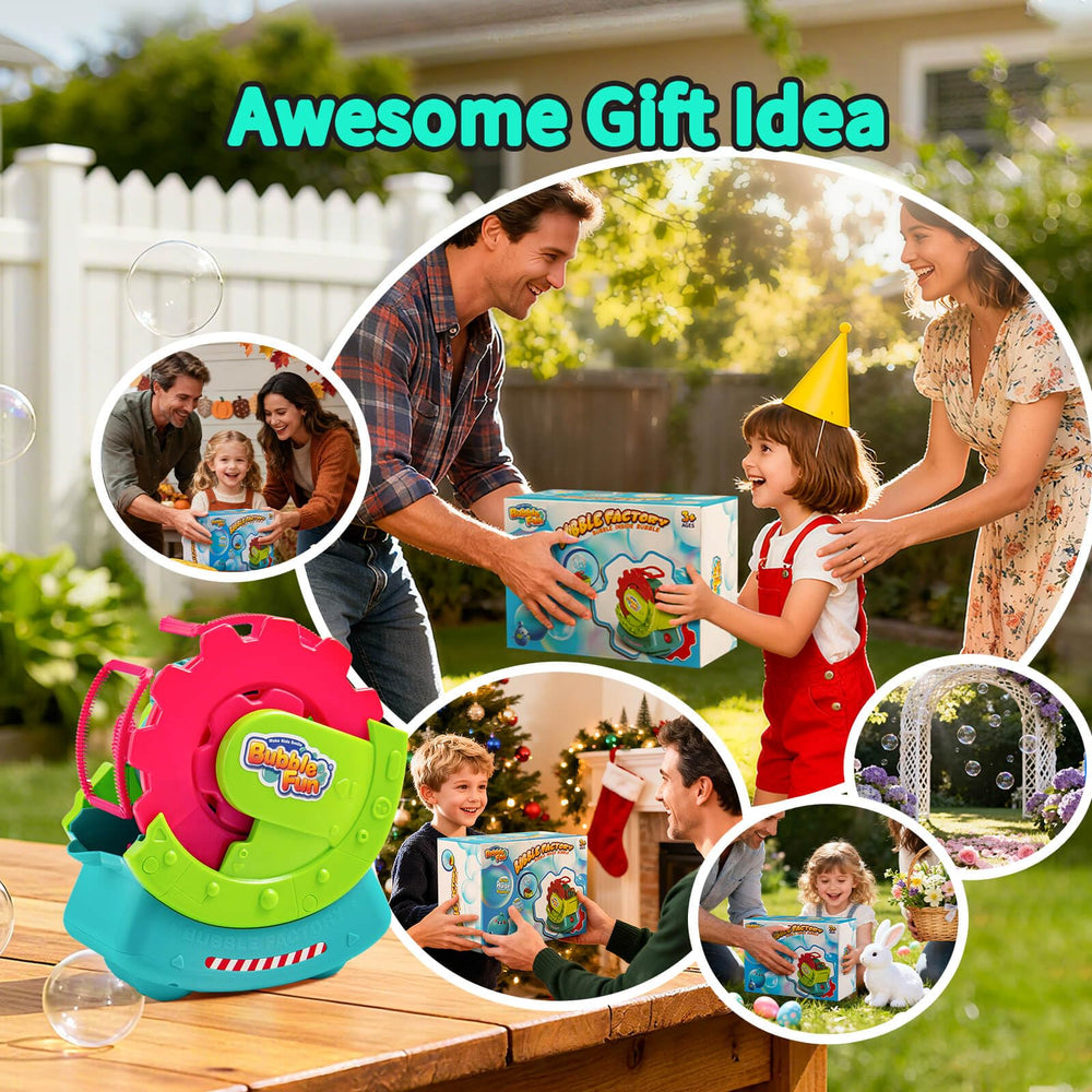 MAKE KIDS SMILE BUBBLE FUN bubbles spark curiosity about motion and science.