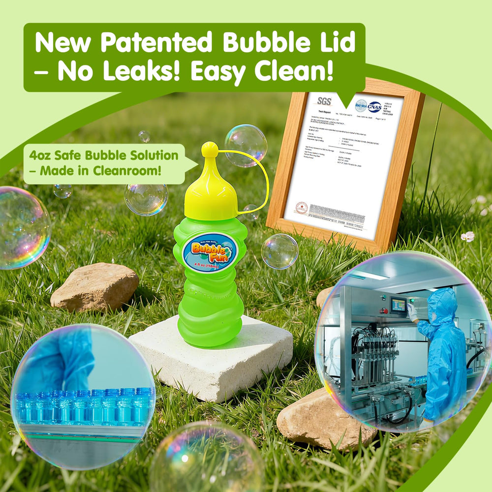 Encourages toddlers and dogs to play together with bubbles