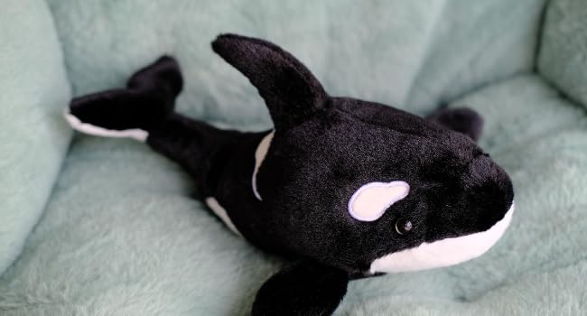 Make My Day orca plush enhances kids' room decor and imaginative play.
