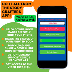 Makealaxy Story Crafters author’s handbook guiding young writers with tips.