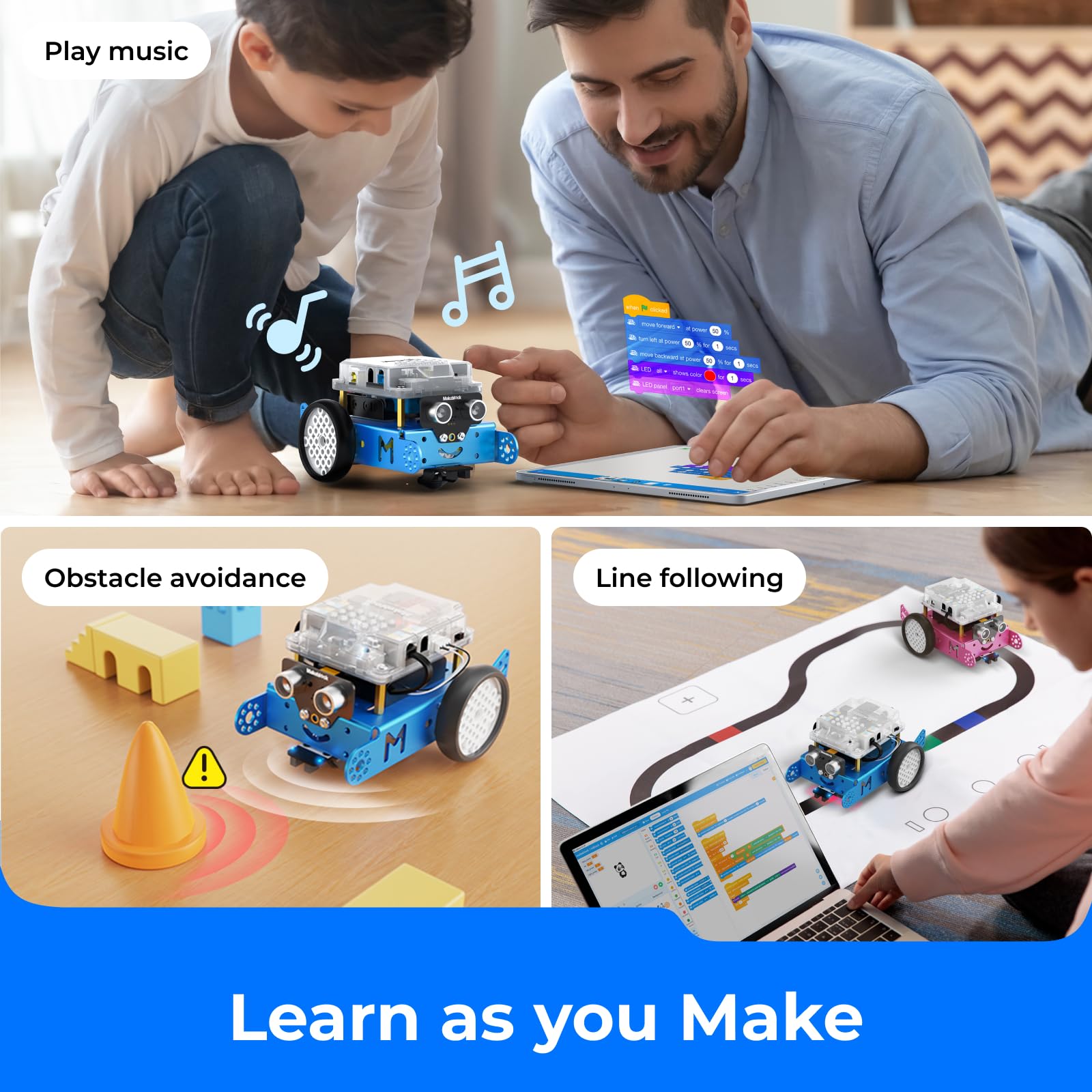 Makeblock mBot add-ons compatibility showcases 100+ modules and LEGO parts