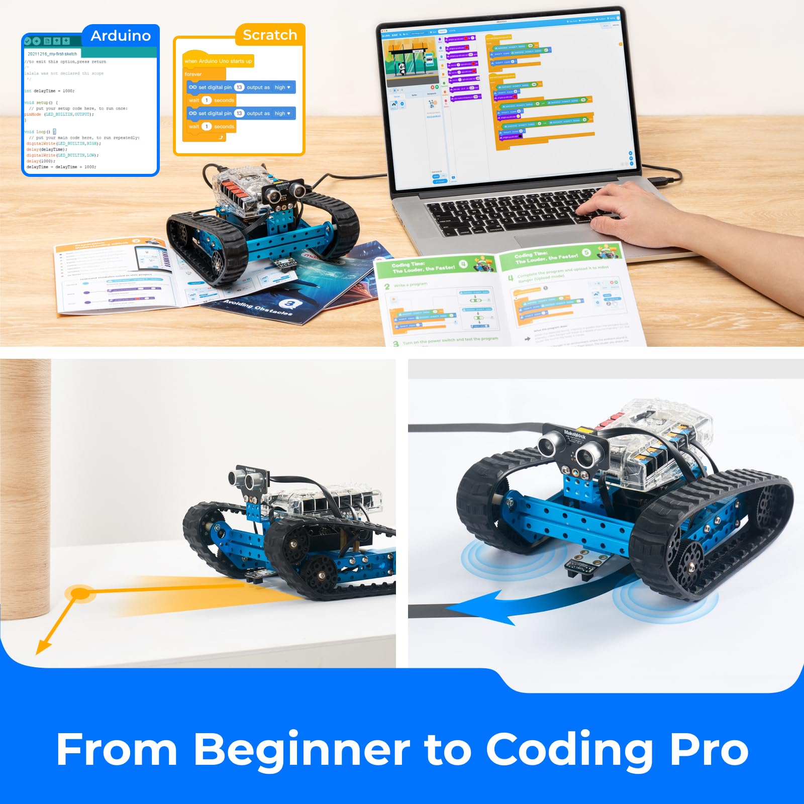 Me Auriga mainboard inside Makeblock mBot Ranger for advanced coding