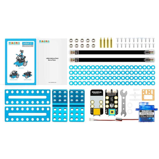 Makeblock Servo Pack offers Head-Shaking Cat mode for interactive demonstrations.