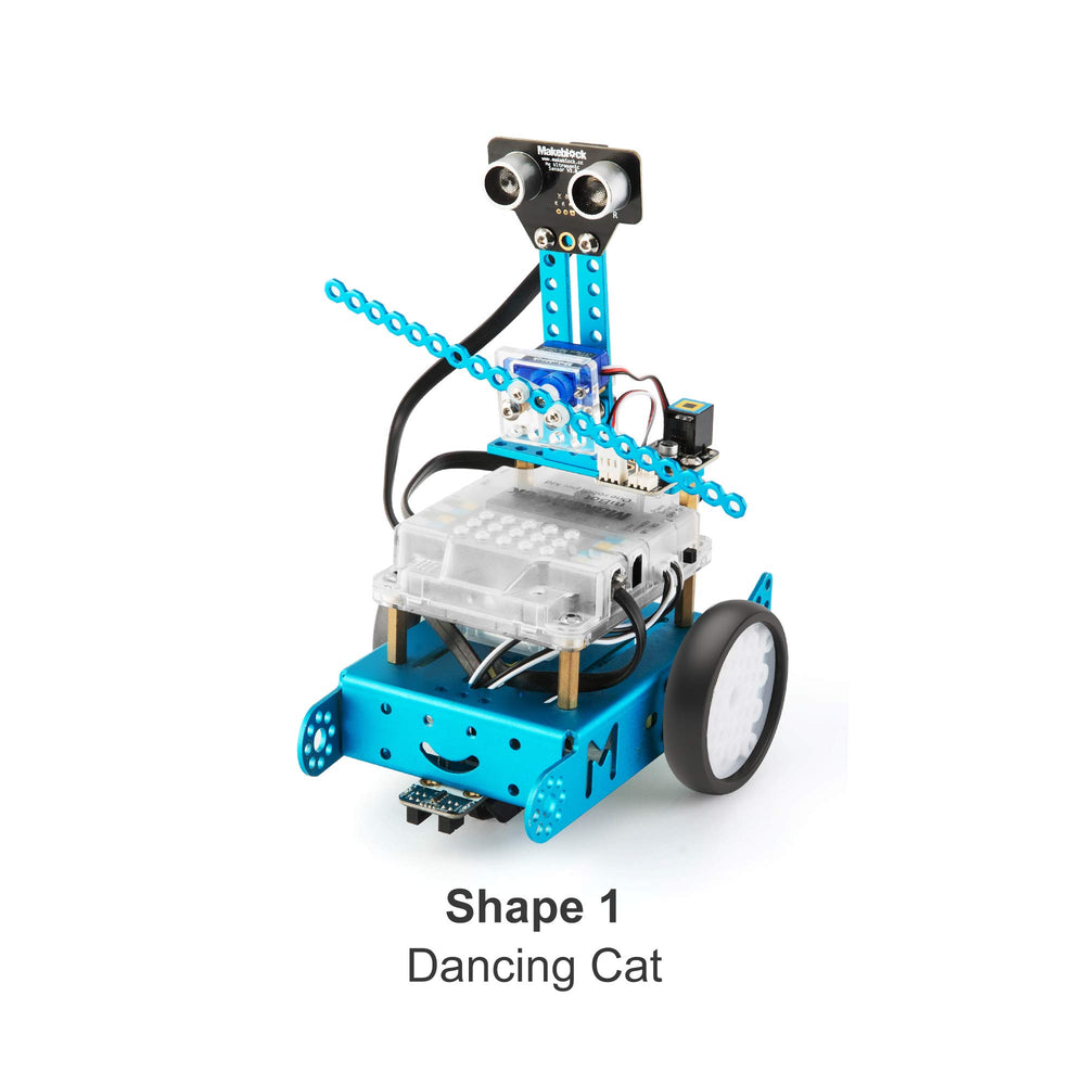 Makeblock Servo Pack lights up with Light-Emitting Cat for captivating visuals.