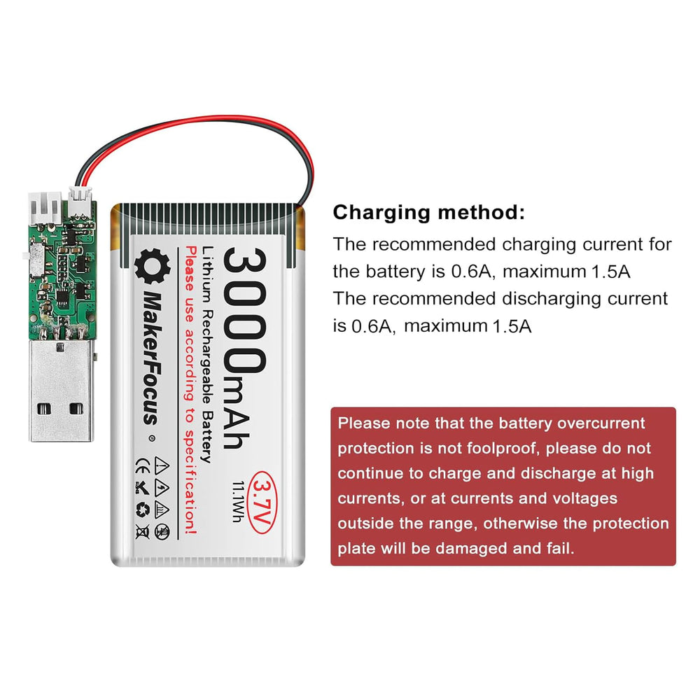 MakerFocus insulated rubber tape included for safe battery insulation