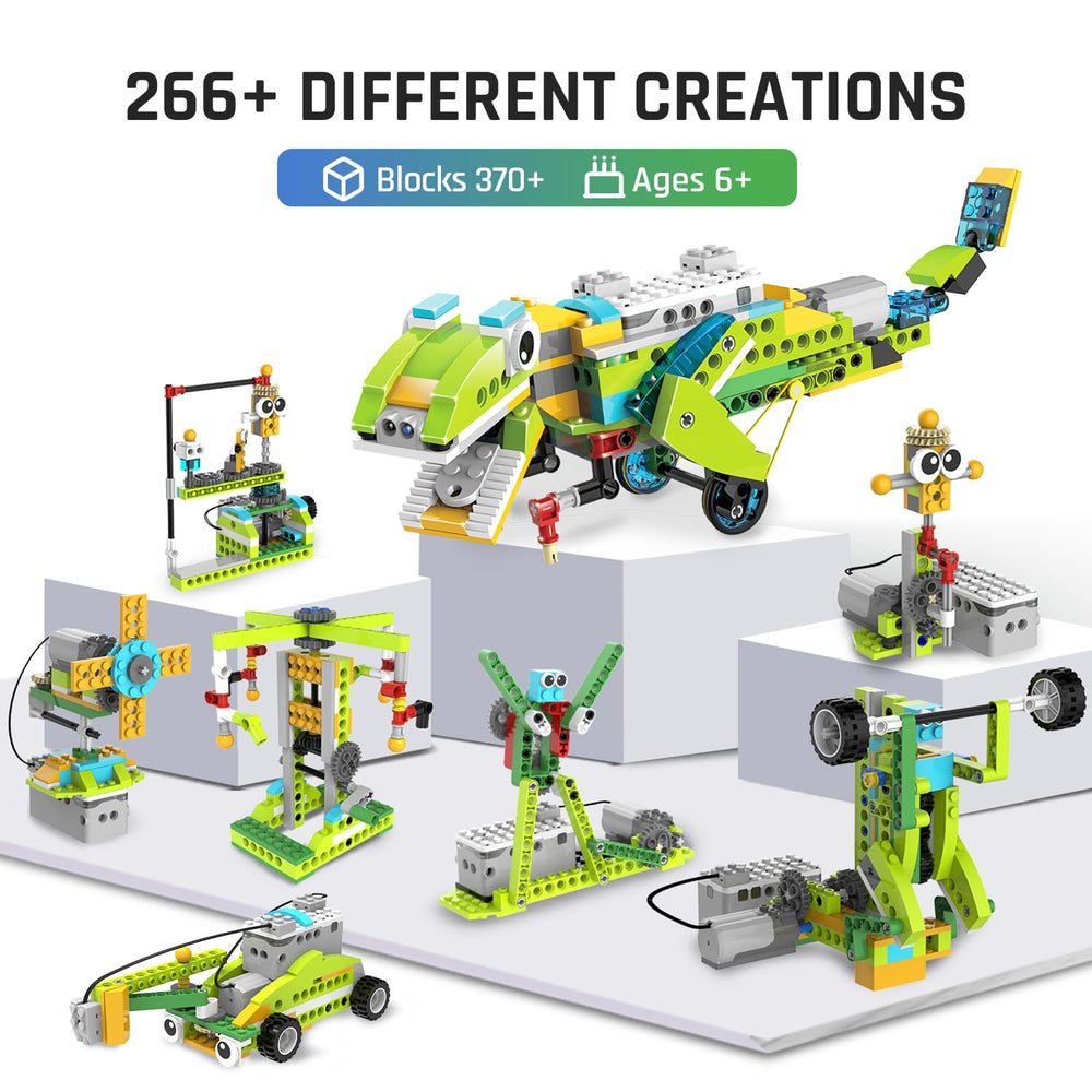 Makerzoid 370-blocks kit provides versatile building blocks for creative robotics.