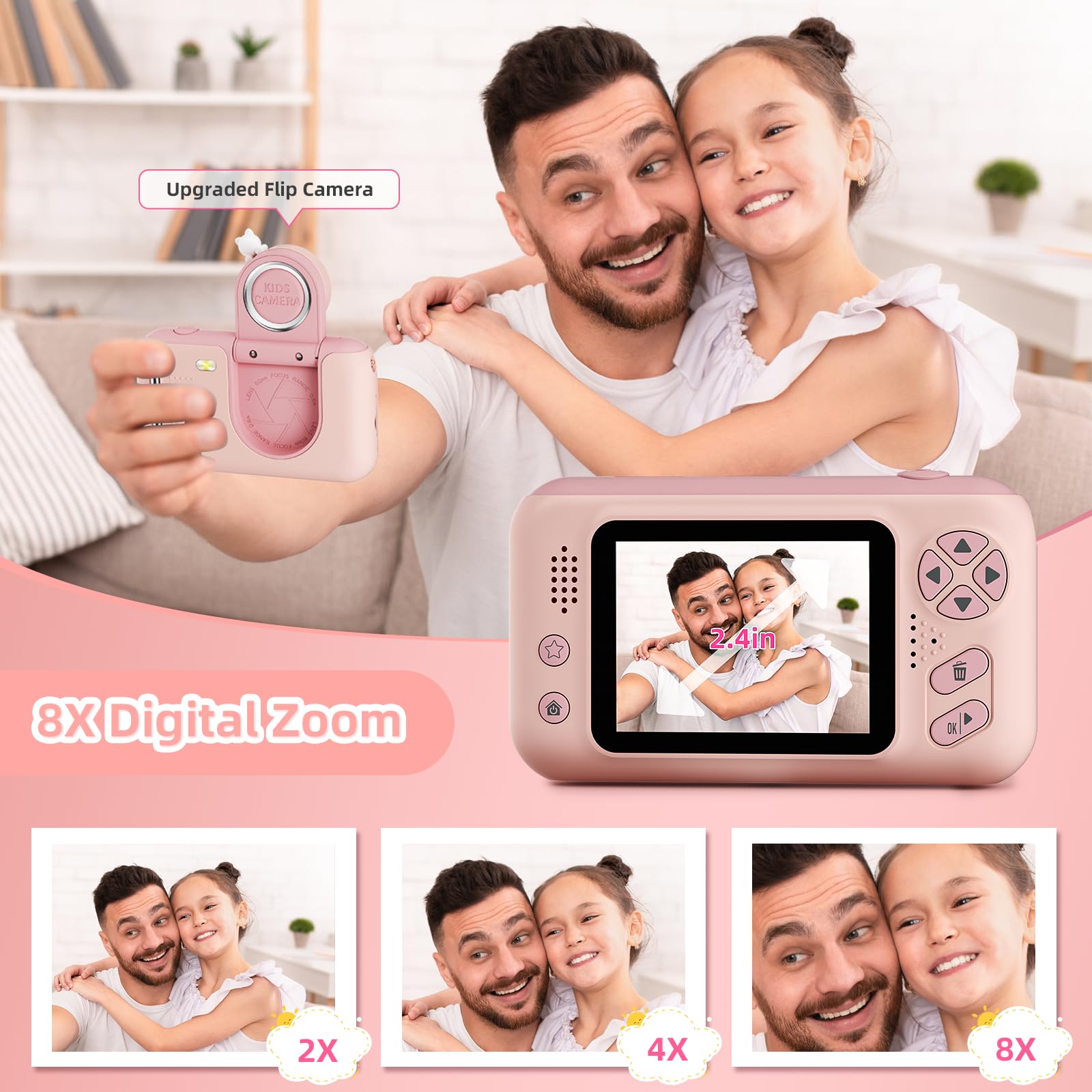 Makolle Upgrade Kids Selfie Camera durable soft-shell protects little hands during play.