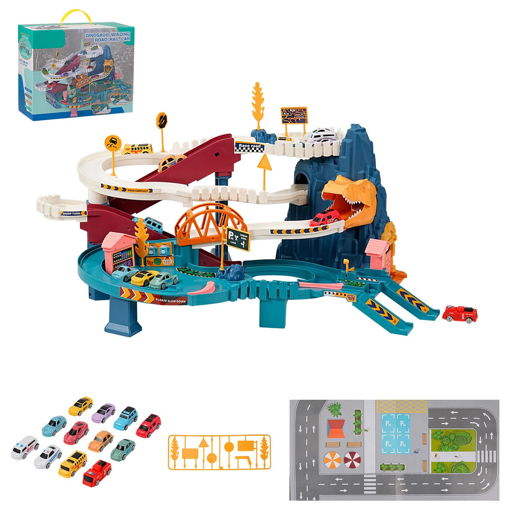 MAKUQI toy car ramp track for imaginative play and motor skill growth
