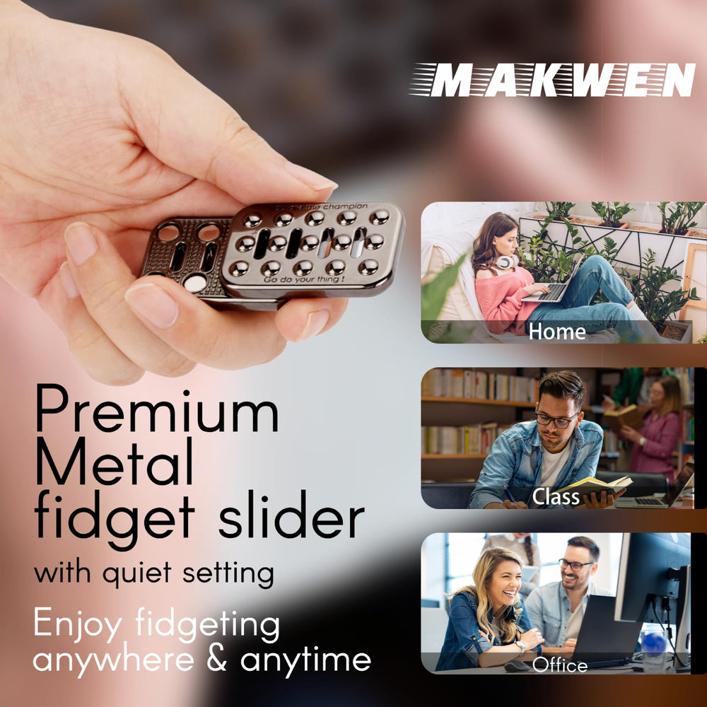 MAKWEN embossed quote fidget highlights the you are the champion phrase for motivation