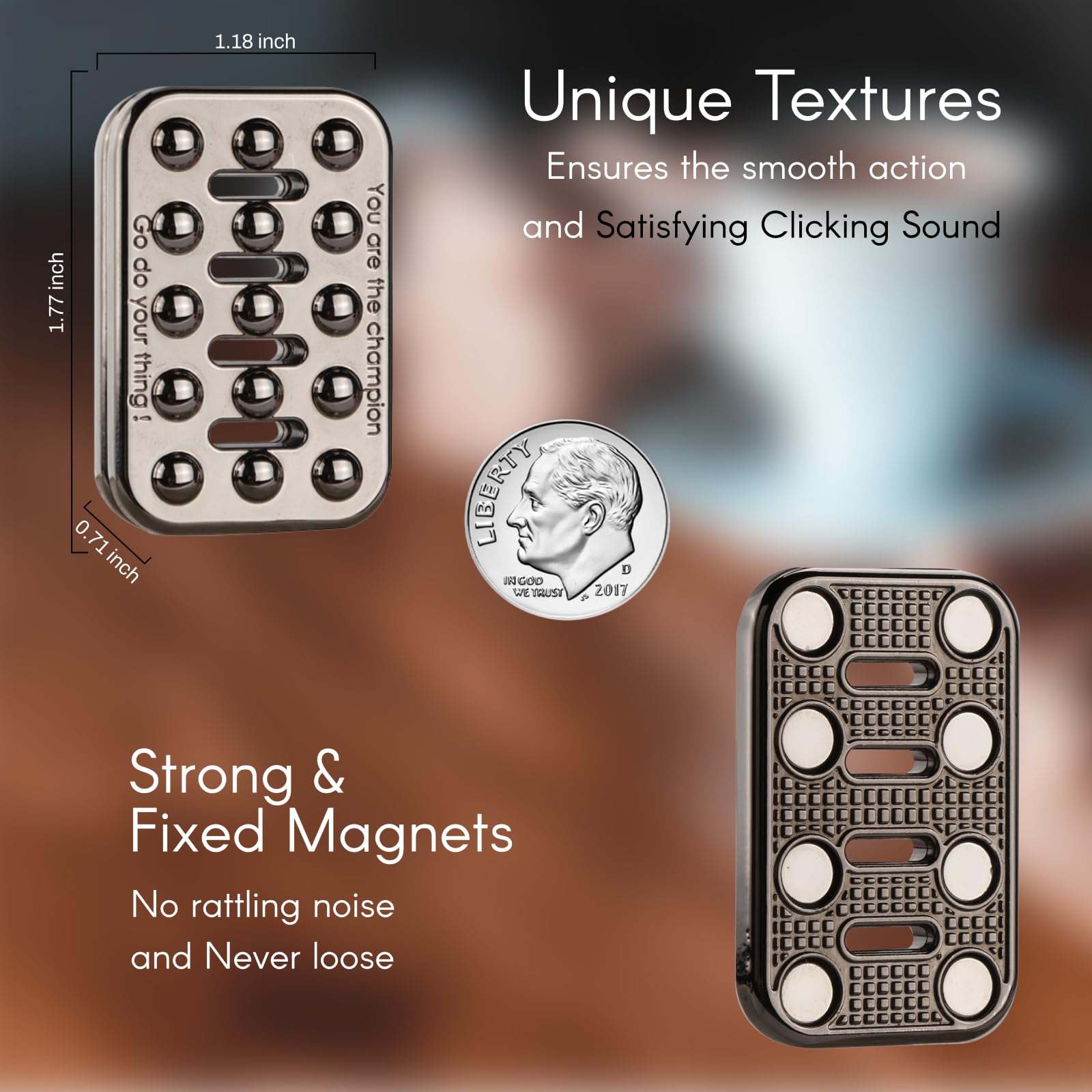 MAKWEN fidget slider enables movement in any direction for calming tactile engagement