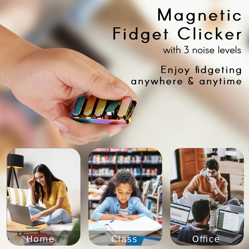 Three-noise-level fidget toy lets you choose loud, soft, or silent mode.