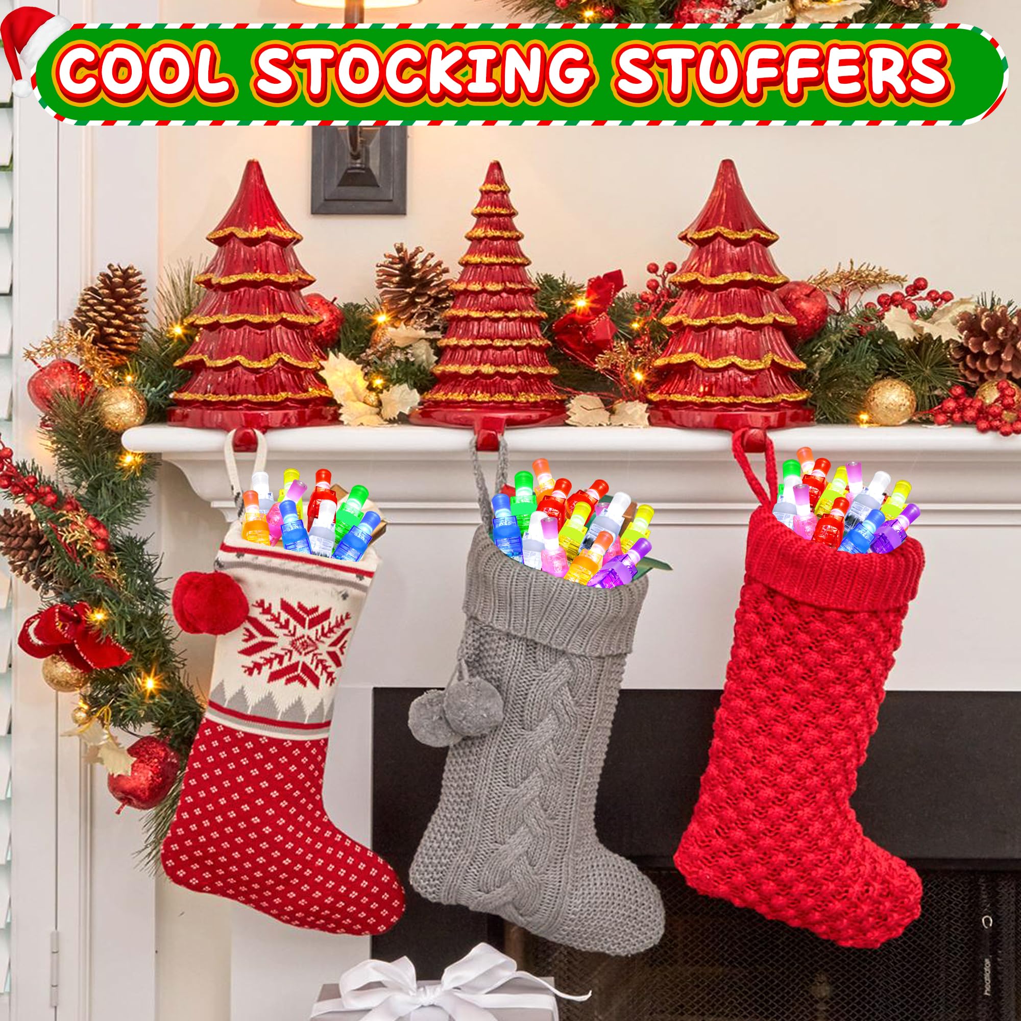 Malhaii finger lights Gingerbread pattern add colorful fun to gift bags