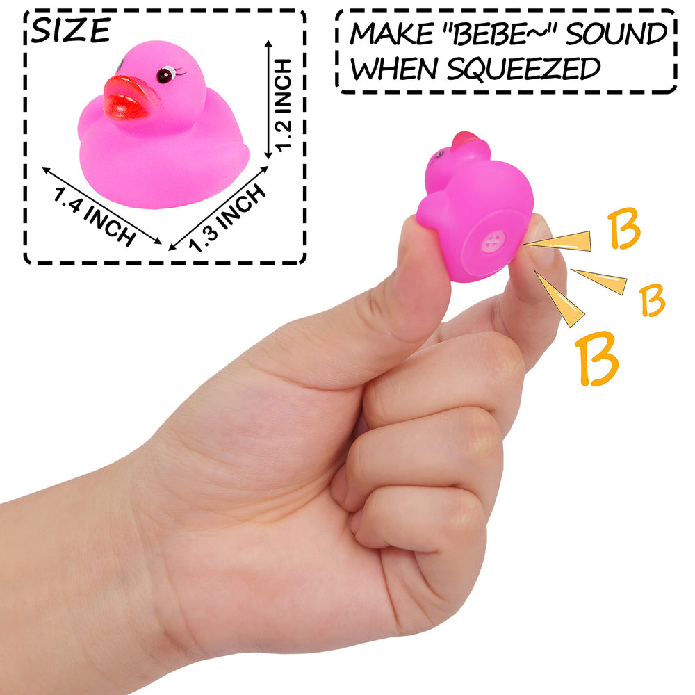 Maliweg floating squeaky ducks provide audible play during pool or bath.