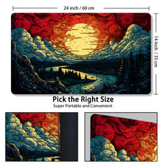 Malqiqi Playmat card-friendly top enables smooth shuffling and tapping