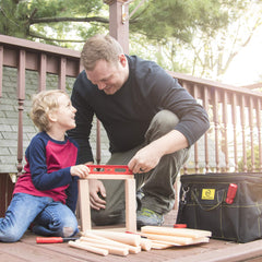 Maluvrian foam wood pieces invite tactile building and creative wheel designs.