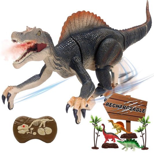 MAMABOO RC dinosaur walking action for immersive pretend play indoors and outdoors.