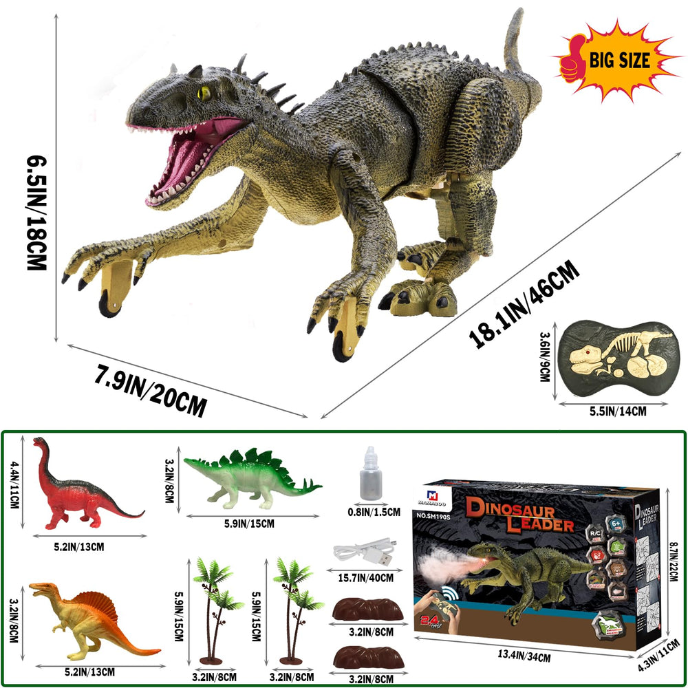 MAMABOO remote-control dinosaur walking action for dynamic outdoor adventures.