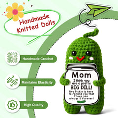 MAMAGIFTREE Big Dill pickle plush pocket-sized mood booster.