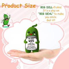 Handmade crochet pickle from MAMAGIFTREE adds unique charm to her space.