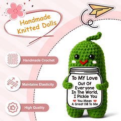 MAMAGIFTREE room decor pickle adds whimsy to home offices or shelves.