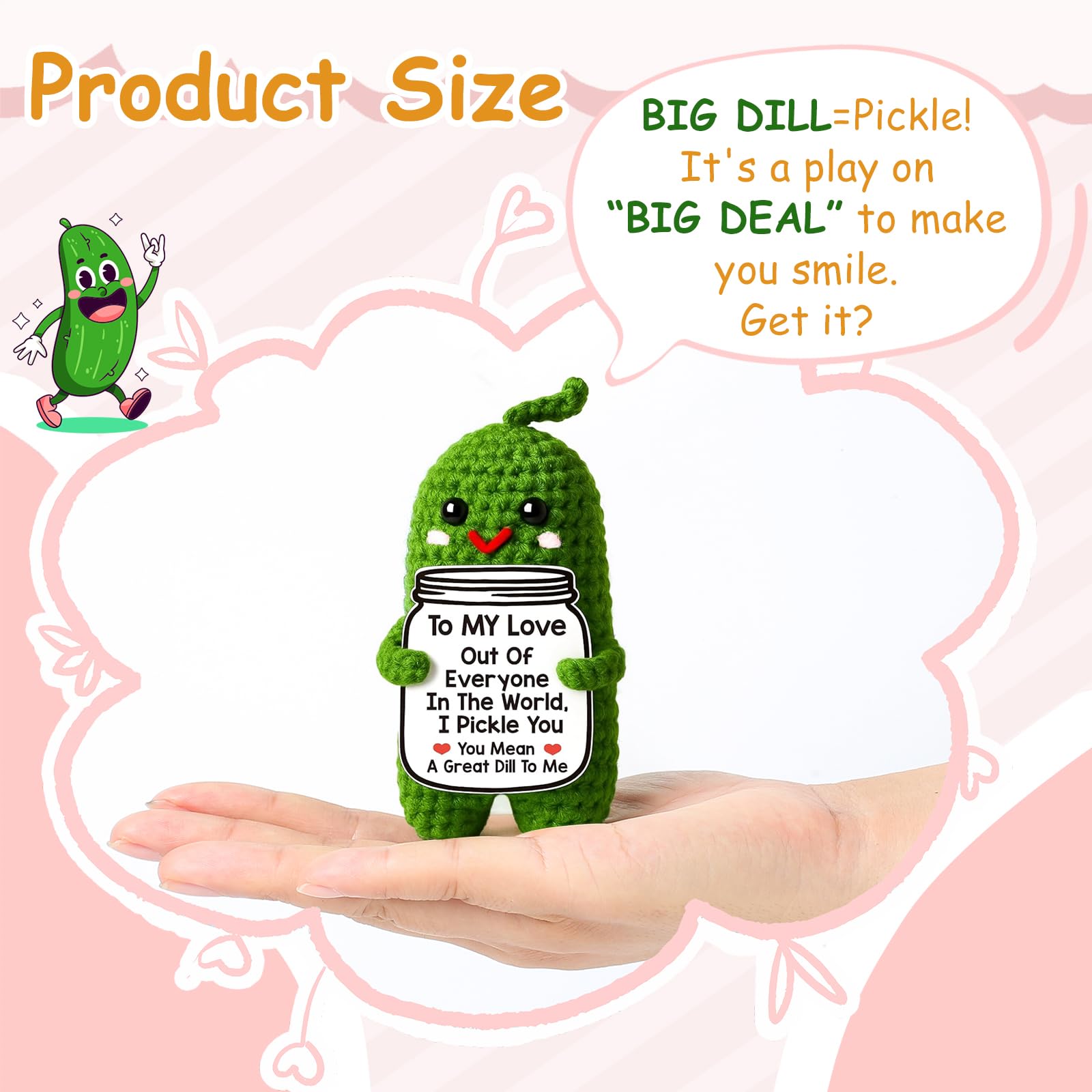 MAMAGIFTREE soft pickle plush offers cozy hugs and a unique anniversary keepsake.