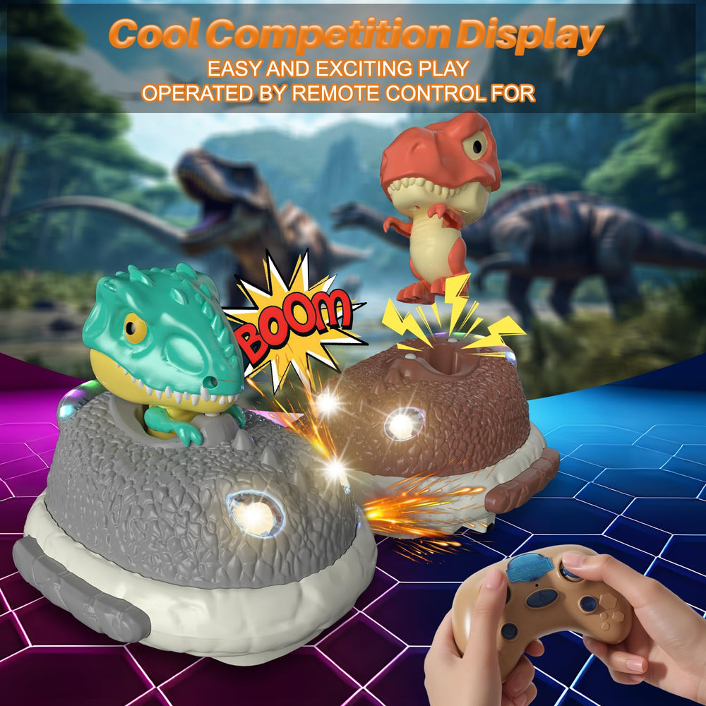 Mamikidlike dinosaur RC car side view showing vibrant detailing for kids
