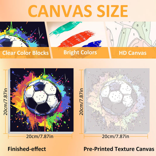 Mandun HD color canvas for soccer painting keeps colors vibrant and lines clear.