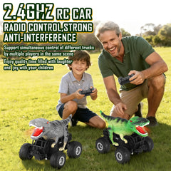 Manercey RC car dual battery pack extends playtime between charges.