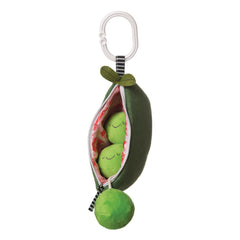 Manhattan Toy farmers market peas in a pod satin pouch interior invites gentle caress and cozy play.