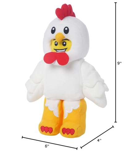 Durable construction of the LEGO Chicken Suit Guy plush withstands years of play.