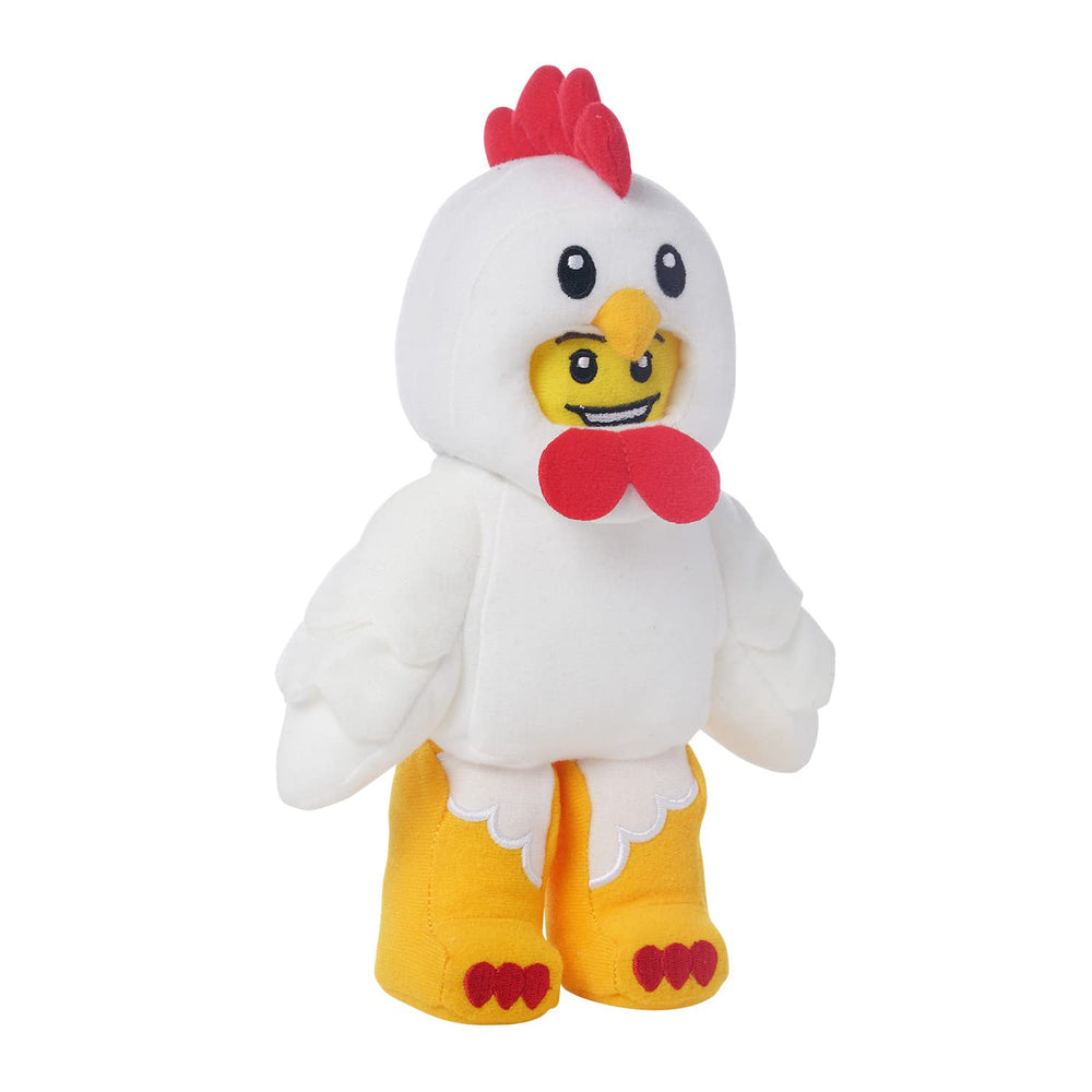 Manhattan Toy LEGO Minifigure Chicken Suit Guy plush with soft body for cozy hugs.
