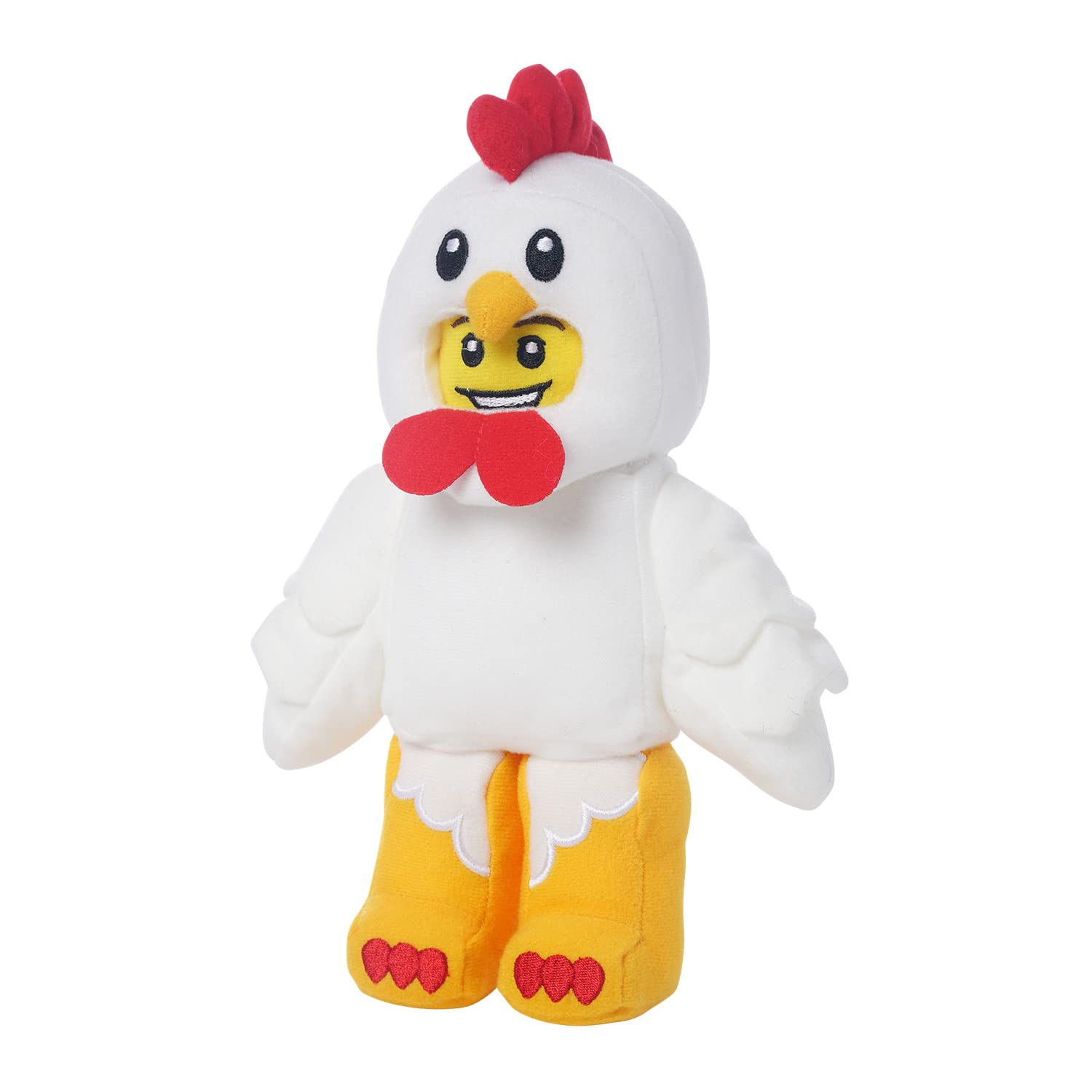 LEGO Minifigure Chicken Suit Guy plush wing flap detail enhances imaginative play.