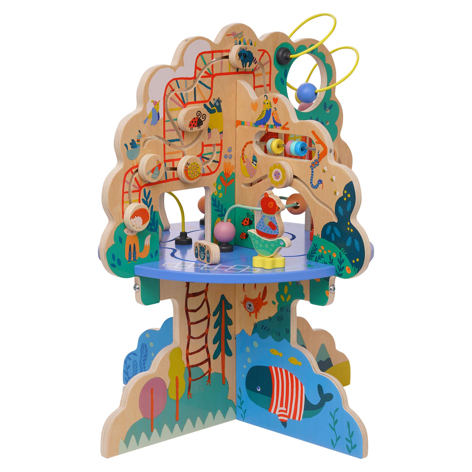 Manhattan Toy Playground Adventure gliders on seven tracks invite hands-on exploration.