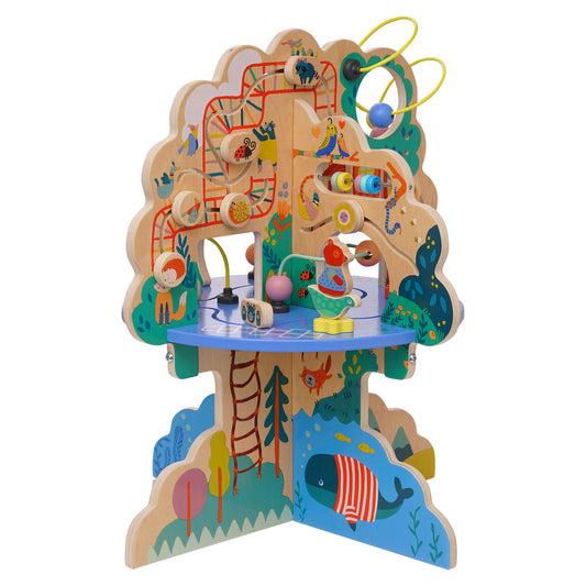 Manhattan Toy Playground Adventure gliders on seven tracks invite hands-on exploration.