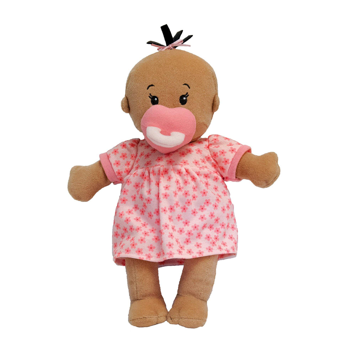 Manhattan Toy Wee Baby Stella beige doll close-up with soft fabric for nurturing play
