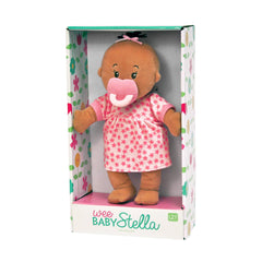 Wee Baby Stella beige 12-inch doll hair detail in soft fleece