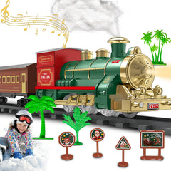 ManManLine train set engine with lights for immersive daytime play