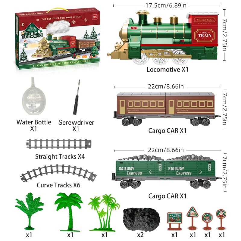 ManManLine train set night display under the Christmas tree