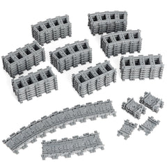 MANNIDOO 72-piece oval city train tracks layout for creative play