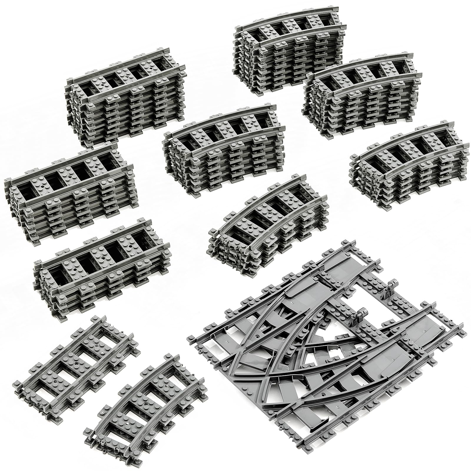 Mannidoo Classic City Train Tracks oval layout supports imaginative play