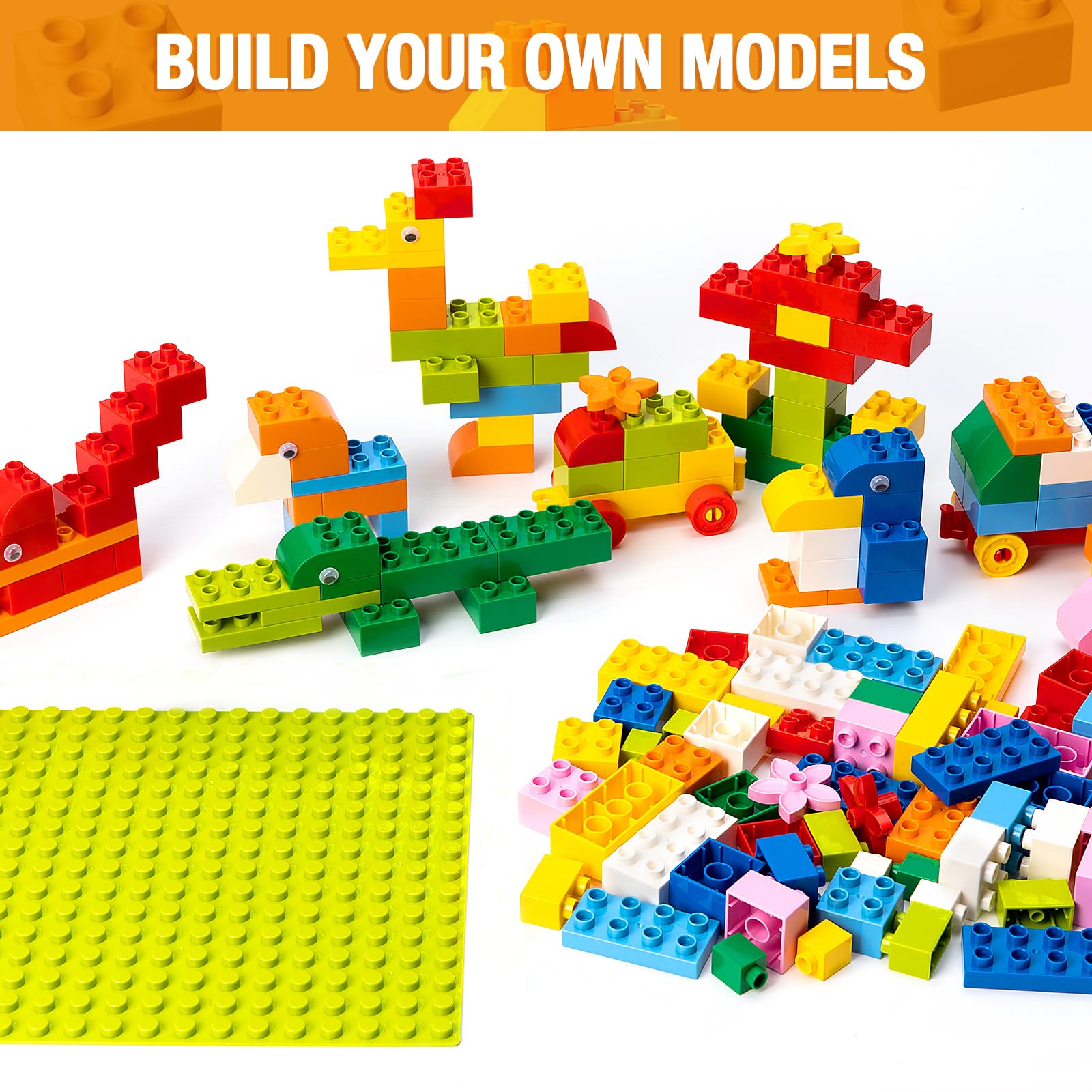 Mannidoo colorful bricks in 9 colors spark color recognition and imaginative play.