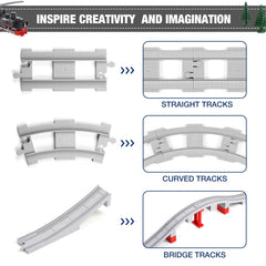 MANNIDOO 12 curved tracks for dynamic, scenic rail layouts.