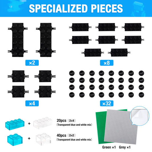 MANNIDOO wheel accessory pack with wheels and axles for moving builds