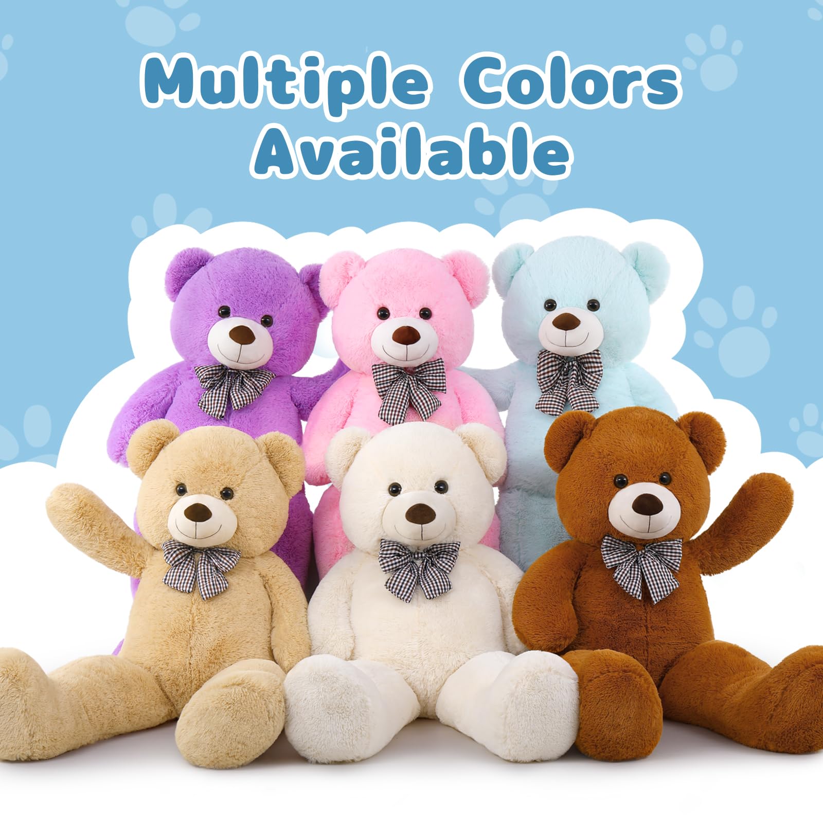 MaoGoLan blue teddy bear makes a charming gift for birthdays and holidays.