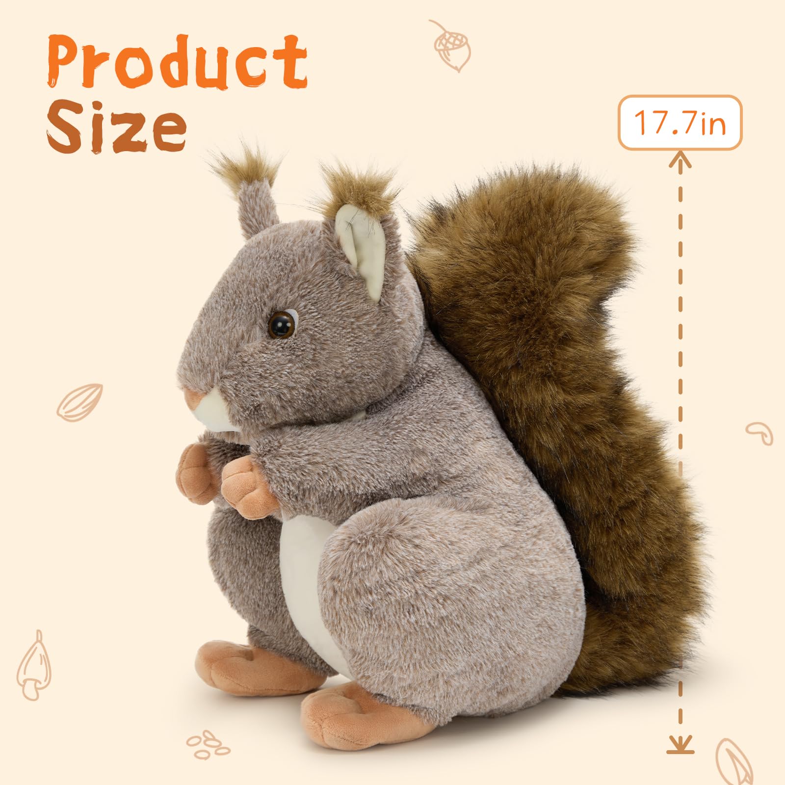 MaoGoLan giant-squirrel-plush inspires imaginative play and storytelling.