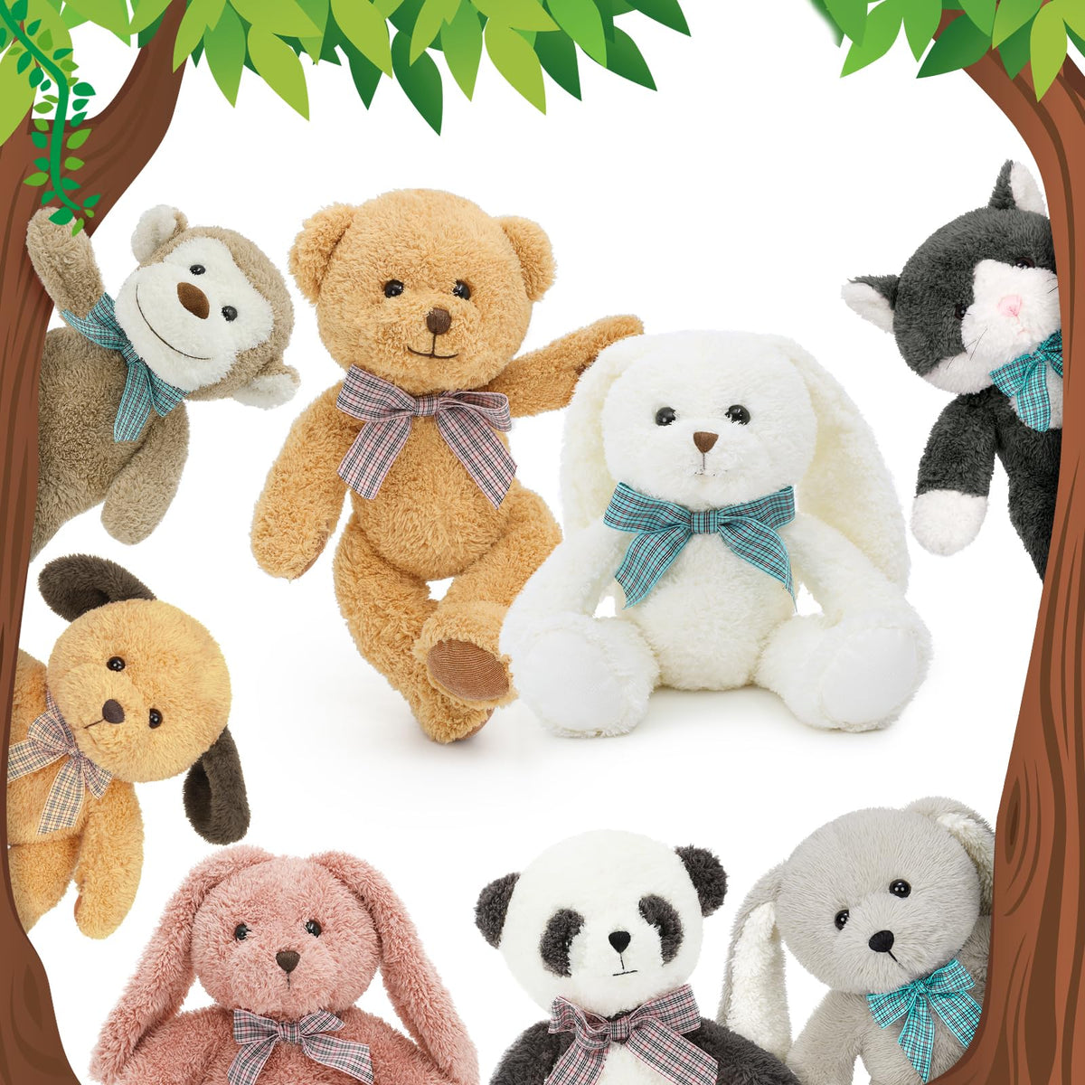 MaoGoLan 13-inch stuffed animals bulk pack for kids' cuddle time and decor